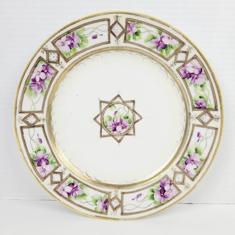 Antique 1910s~Morimura Bros Nippon Porcelain Plate 9-5/8"~Moriage~Pre Noritake